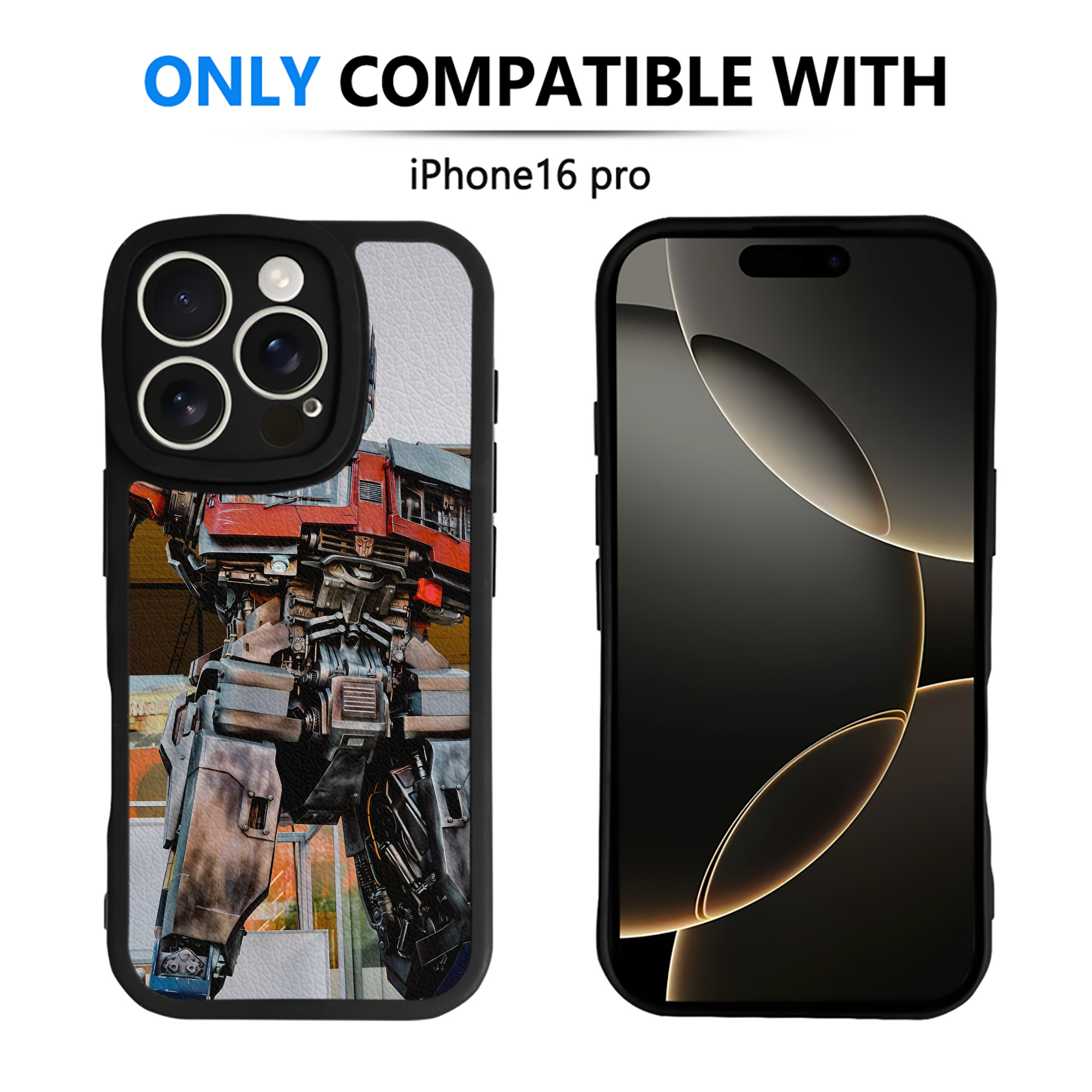 （画像用） Transformers トランスフォーマー 【iPhone 16シリーズ対応】シリコンスマホケース（レザー調） 材質：シリコン